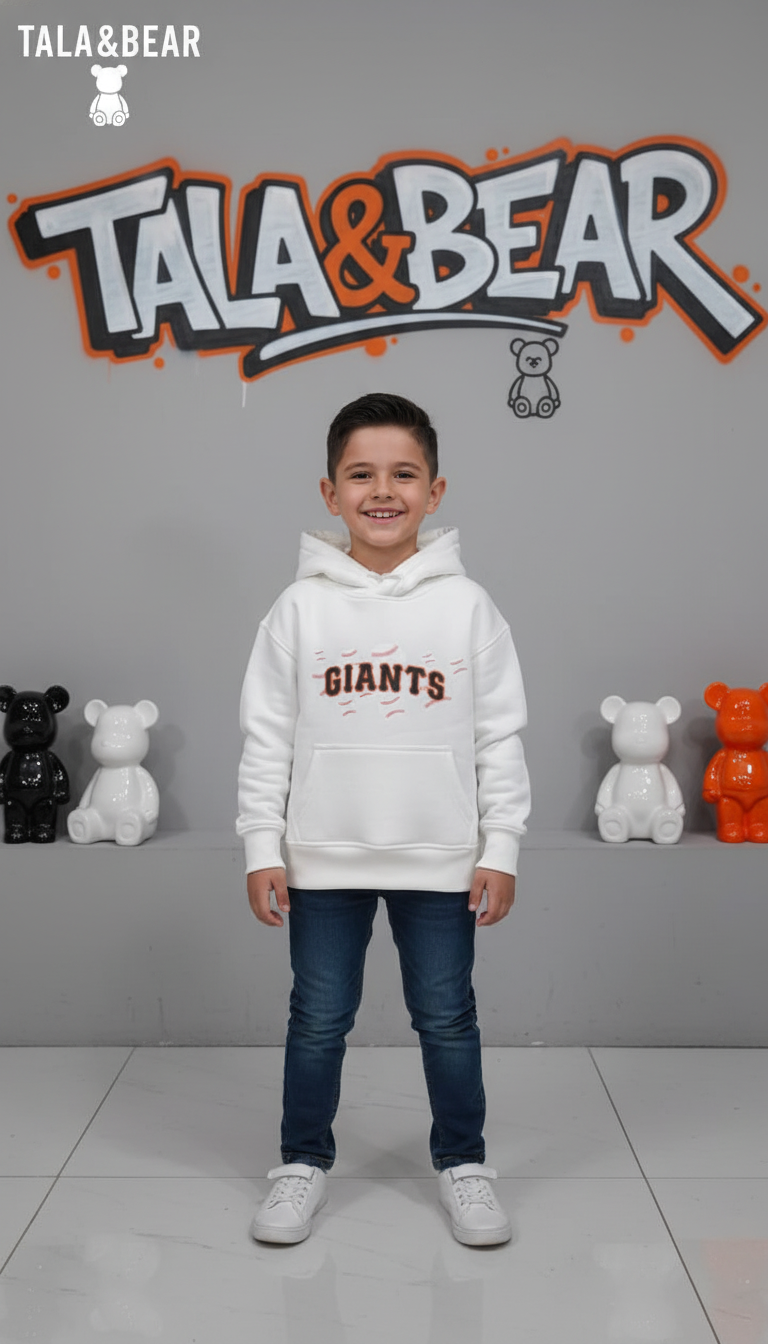 Giants White Kids Hoodie