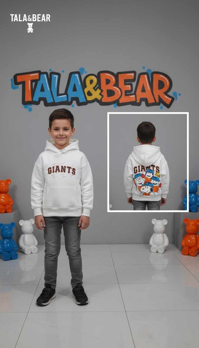 Giants White Kids Hoodie